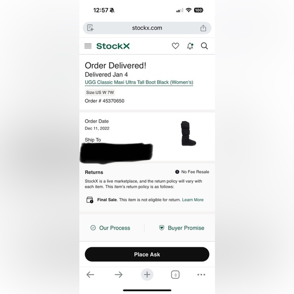 UGG Classic Maxi Ultra Tall - Color: Black - Size 7 - Picture 10 of 10